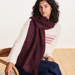 Écharpe unie aubergine