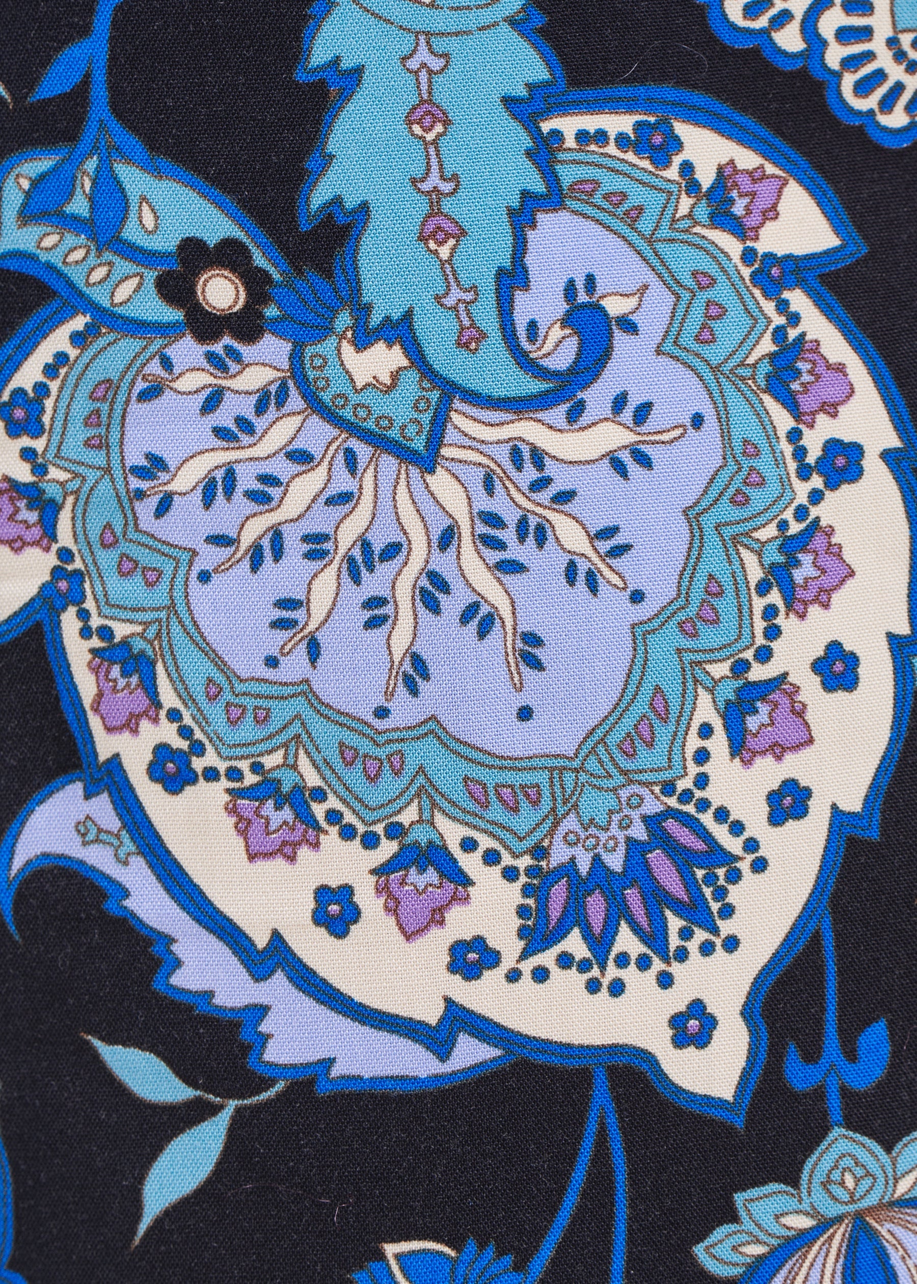 Pantalon large à imprimé noir et bleu – Image 5