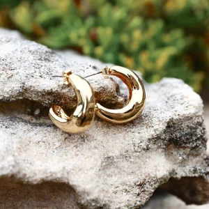 Boucles d'oreilles créoles dorées