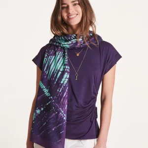 Foulard imprimé violet