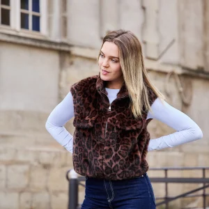 GABY - Gilet sans manches en fausse fourrure