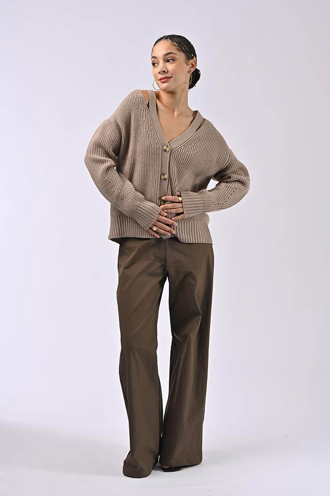 Cardigan Guillaume Taupe