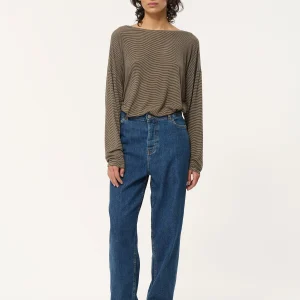 Jean mom bleu medium en coton biologique