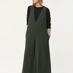 Combinaison vert foncé oversize longueur 7/8ème