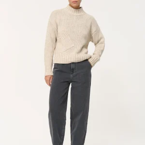 Jean gris mom longueur 7/8ème en coton biologique