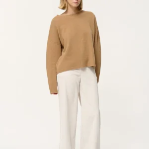 Pantalon large blanc en velours côtelé