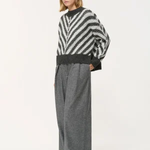 Pull bicolore oversize à chevrons XXL