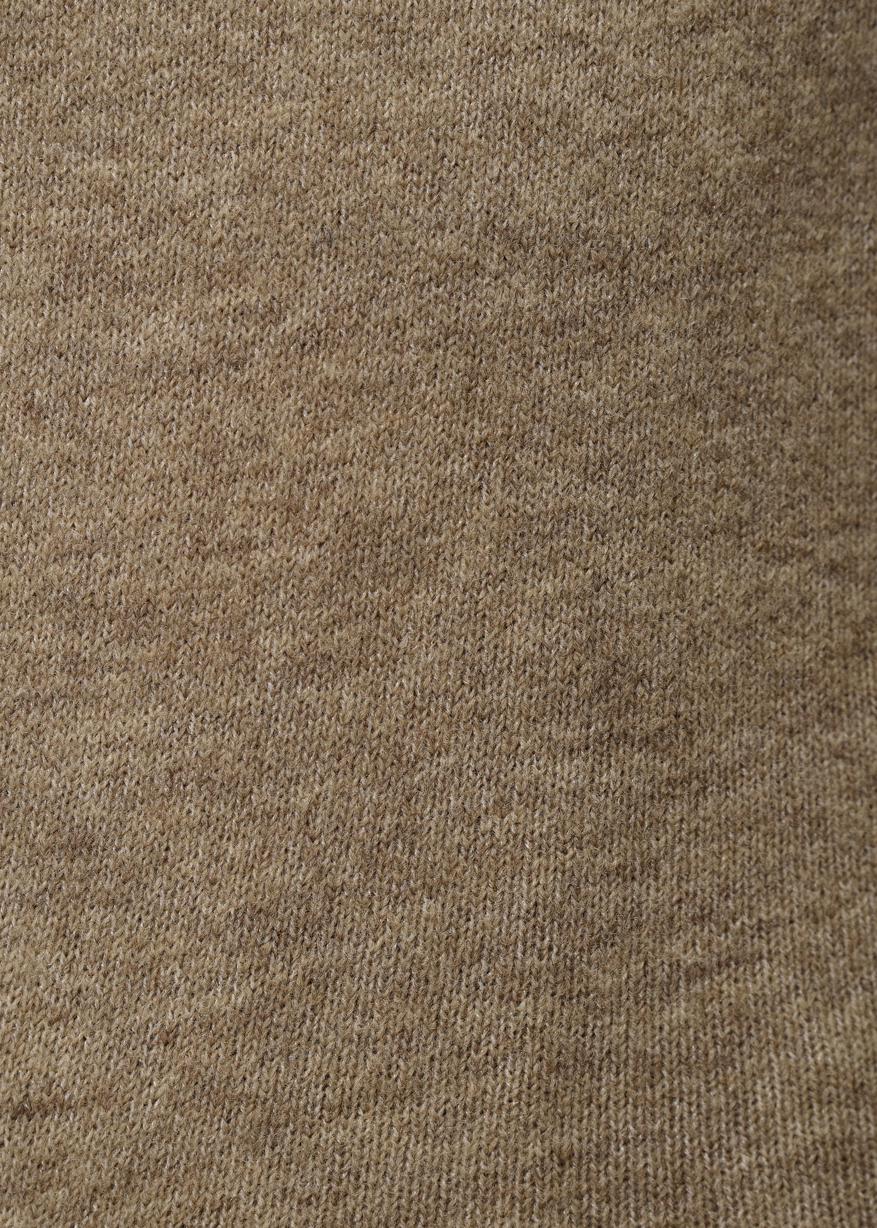 Pull taupe asymétrique à larges rayures – Image 3