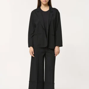 Veste tailleur noire coupe droite