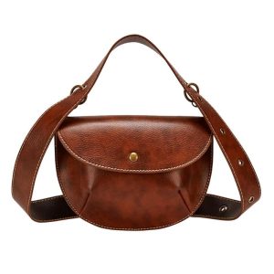 Sac Ceinture Cuir Vintage Marron VICTORIA
