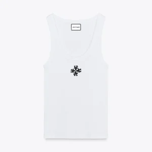 DÉBARDEUR TOP CÔTELÉ À BRETELLES