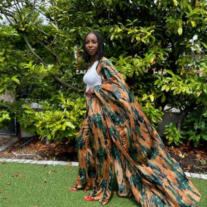 Ensemble Kimono Satin imprimé lourd