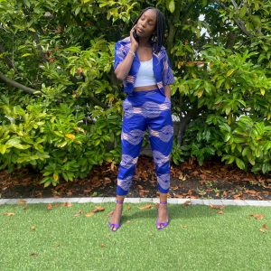 Ensemble wax Bolero et pantalon cigarette