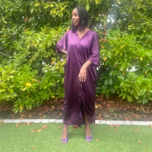 Tunique satin violet