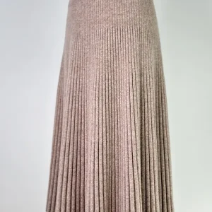 Jupe laine femme beige 65 cm – Louise Elégance