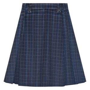Jupe Écossaise Longue Tartan Bleu Et Noir