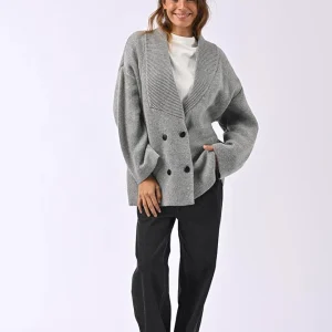 Cardigan Louve gris