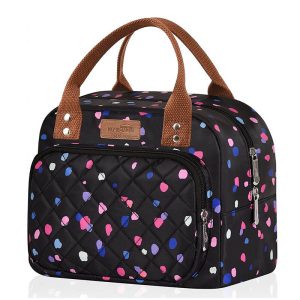 Lunch Bag Femme Matelassé Pois Colorés