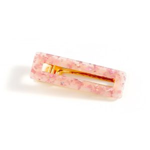 Barrette Pince Rose – Rectangle