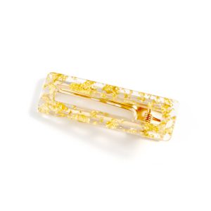 Barrette Pince Feuille d&rsquo;Or – Rectangle