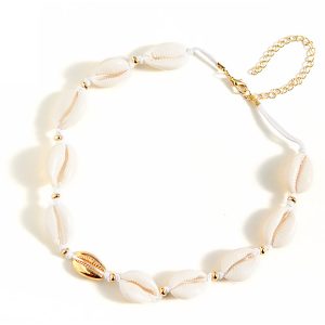 Collier Coquillage Ras de Cou Maui – Blanc
