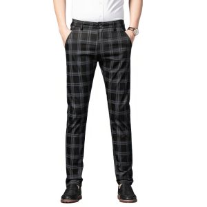Pantalon Tartan Noir Homme