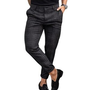 Pantalon Motif Tartan Homme