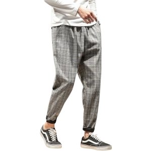 Pantalon Tartan Gris Homme