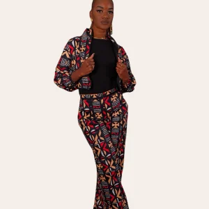 Ensemble veste manche bouffante et pantalon