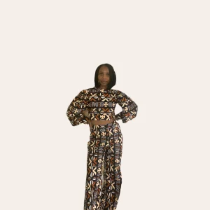 Ensemble haut bouffant et pantalon ( Possibilité de personnalisé le haut )