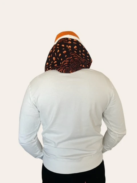 Hoodie blanc imprimé lipé – Image 2