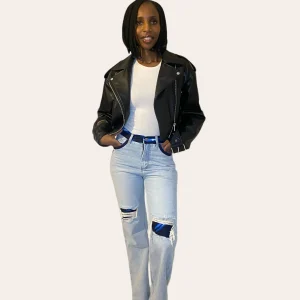 Jean High waist pat d'eph