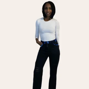 Jean high waist pat d'eph