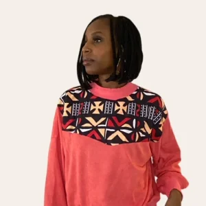 Pull femme motif lipé