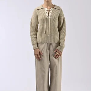 Pull à lacet Roger Ecru