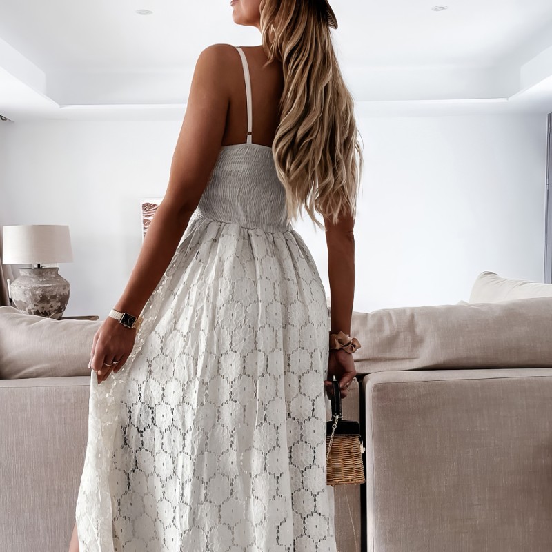 Robe Blanche Fluide Bohème – Serenity – Image 2