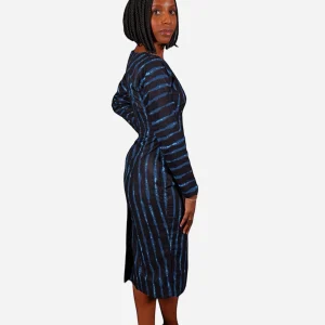 Robe droite avec fente à l'arrière