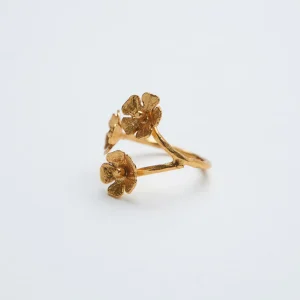 Bague dorée fleur Sakura | Ikkelele