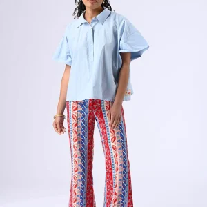 Chemise loose Salomé bleue