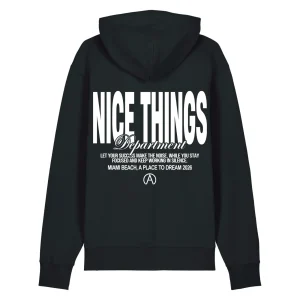 Sweat à Capuche Noir "Nice Things"