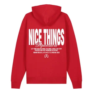 Sweat à Capuche Rouge "Nice Things"