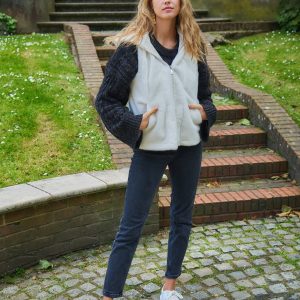 VICKY - Gilet sans manches en fausse fourrure