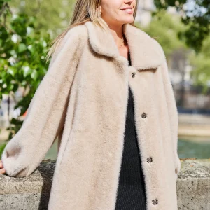 VICTOIRE - Manteau oversize en fausse fourrure