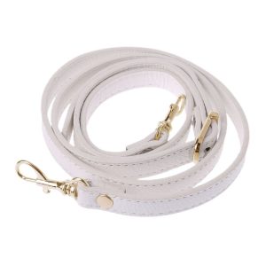 Bandoulière ajustable en cuir – Blanche