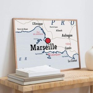 Affiche vintage de Marseille