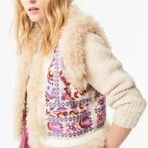 Gilet en fourrure Huga - Beige