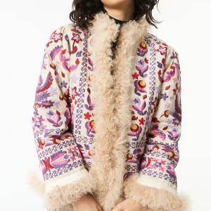 Veste en fourrure Huga - Beige