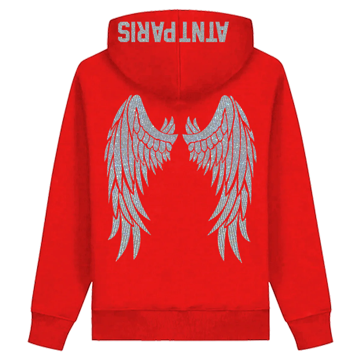 Rhinestone - Sweat Capuche Rouge Dark Angel