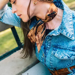 Bandeau de Soie The Twin Giraffes | Antan Créations