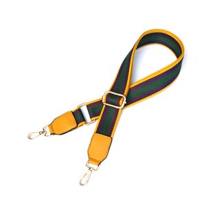 Bandoulière Ajustable Tricolore en Coton – Jaune